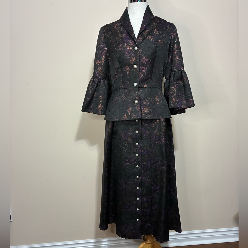 Batsheva Women’s “Jerri Lurex” Embellished Jacket and Skirt Set